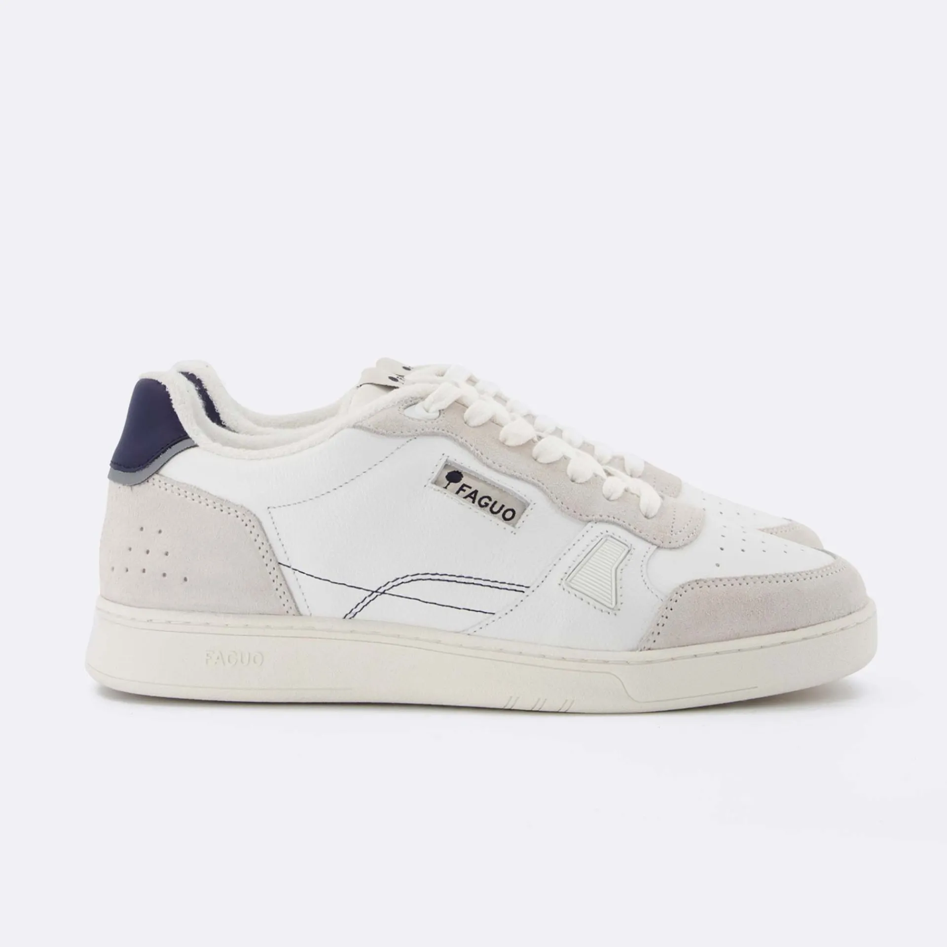 New FAGUO Baskets blanche & marine
