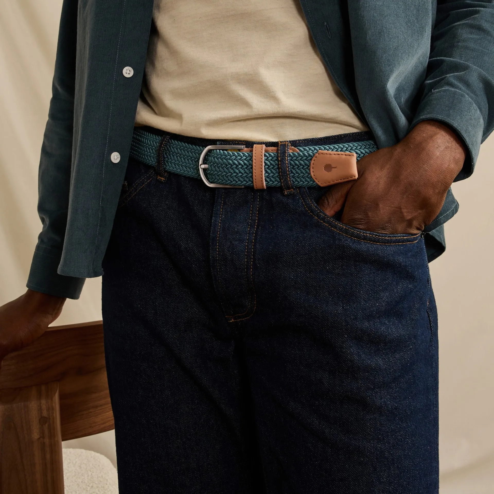 Sale FAGUO Ceinture verte ceinture unie