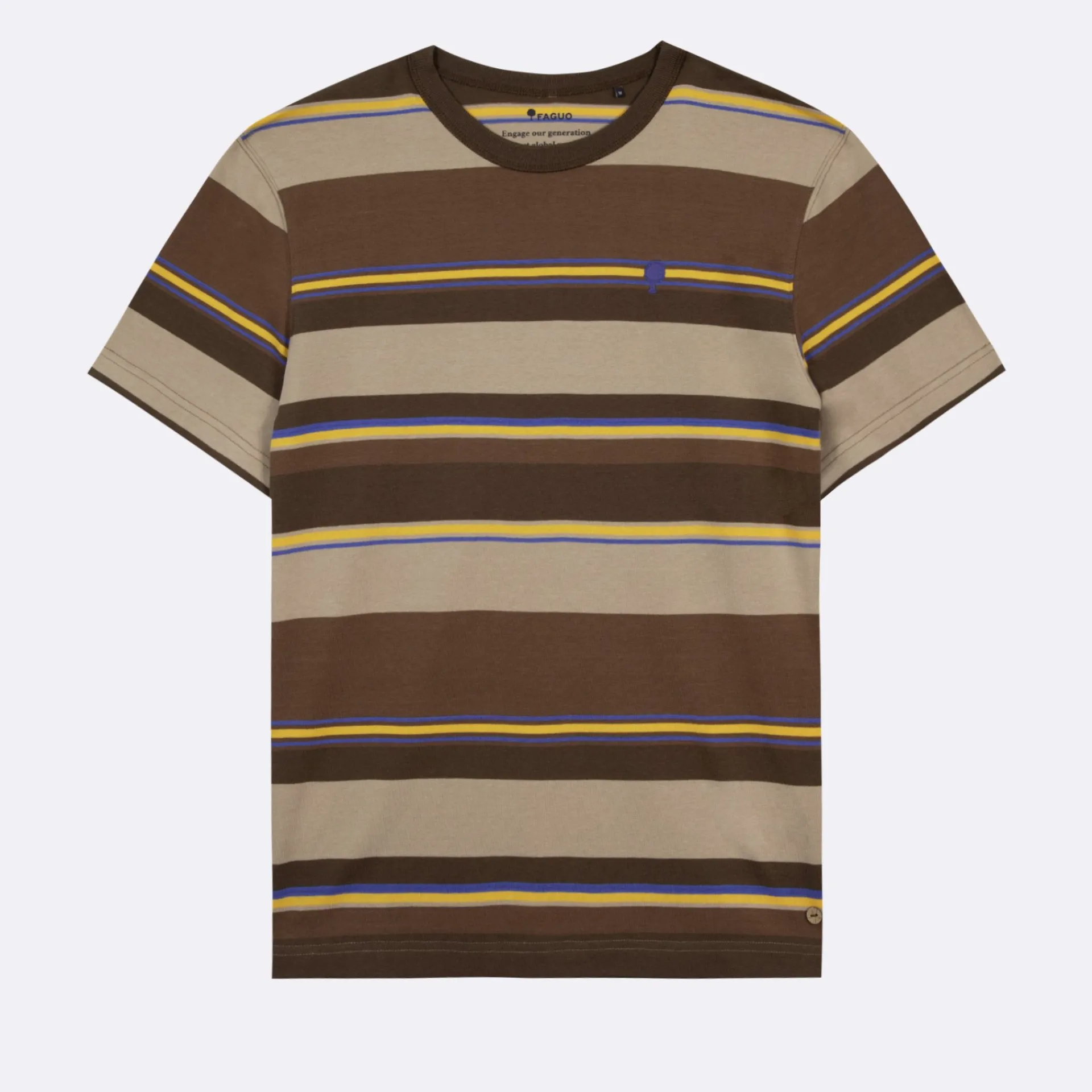 Store FAGUO T-shirt rayé marron foncé & beige multicolores